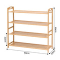 Artiss 4 Tier Bamboo Shoe Rack Storage Organiser Pine
