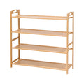 Artiss 4 Tier Bamboo Shoe Rack Storage Organiser Pine