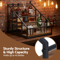 Artiss 4-Tier Wine Rack Tabletop Countertop Wine Bottle Holder 16 Bottles Freestanding Black & Wood