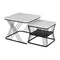 Artiss Nesting Coffee Table Set 2 Marble Effect White