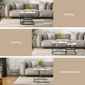 Artiss Nesting Coffee Table Set 2 Marble Effect White