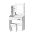 Artiss Dressing Table Set LED Stool White Doria