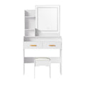 Artiss Dressing Table Set LED Stool White Doria