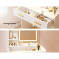 Artiss Dressing Table Set LED Stool White Doria