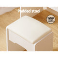 Artiss Dressing Table Set LED Stool White Doria