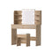 Artiss Dressing Table Mirror Stool 10 LED Bulbs Wood