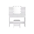 Artiss Dressing Table Set 10 LED Bulbs White Stool