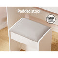 Artiss Dressing Table Set 10 LED Bulbs White Stool