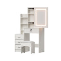 Artiss Dressing Table Vanity Desk LED Stool White