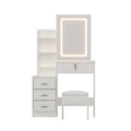 Artiss Dressing Table Vanity Desk LED Stool White