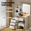 Artiss Dressing Table Vanity Desk LED Stool White