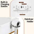 Artiss Dressing Table Vanity Desk LED Charging White Stool