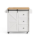 Artiss Kitchen Island Trolley Rolling Serving Cart Storage Drawer Cabinet 100cm
