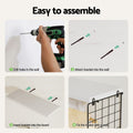 Artiss Floating Wall Shelf Set 3 White Storage Shelves