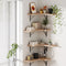 Artiss Floating Wall Shelf Corner Shelves Set of 4 Wood