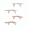 Artiss Floating Wall Shelf Corner Shelves Set of 4 Wood