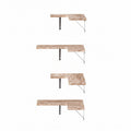 Artiss Floating Wall Shelf Corner Shelves Set of 4 Wood