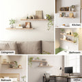 Artiss Floating Wall Shelf Set of 2 Wood 90CM