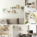 Artiss Floating Wall Shelf 90cm Set of 2 White