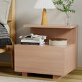 Artiss Bedside Table 1 Drawer Pine Wood Nightstand