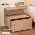 Artiss Bedside Table 1 Drawer Pine Wood Nightstand