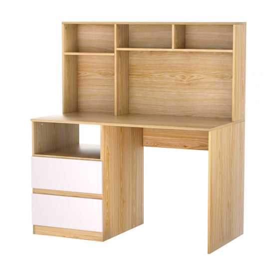 Artiss Computer Desk with Bookshelf and Drawer Study Table