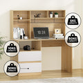 Artiss Computer Desk with Bookshelf and Drawer Study Table