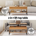 Artiss Lift Top Coffee Table Oak Storage
