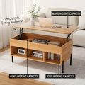 Artiss Lift Top Coffee Table Oak Storage