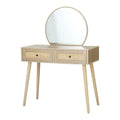 Artiss Dressing Table Set Rattan Frances Mirror Stool
