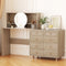 Artiss Dressing Table LED Mirror Pine Stool Set