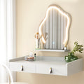 Artiss Floating Dressing Table LED White Vanity Mirror