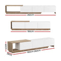 Artiss TV Cabinet Stand Extendable White Oak Entertainment Unit