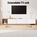 Artiss TV Cabinet Stand Extendable White Oak Entertainment Unit