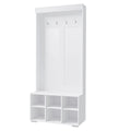 Artiss Shoe Rack Cabinet Coat Hall Tree 180cm White