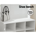Artiss Shoe Rack Cabinet Coat Hall Tree 180cm White