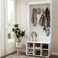 Artiss Shoe Rack Cabinet Coat Hall Tree 180cm White