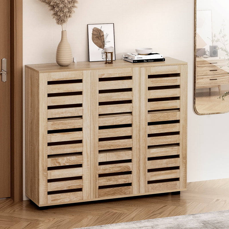 Artiss Shoe Rack Cabinet 30 Pairs Adjustable Shelves