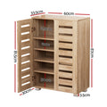 Artiss Shoe Rack Cabinet 20 Pairs 5-Tier Wood Storage