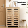 Artiss Shoe Rack Cabinet 20 Pairs 5-Tier Wood Storage