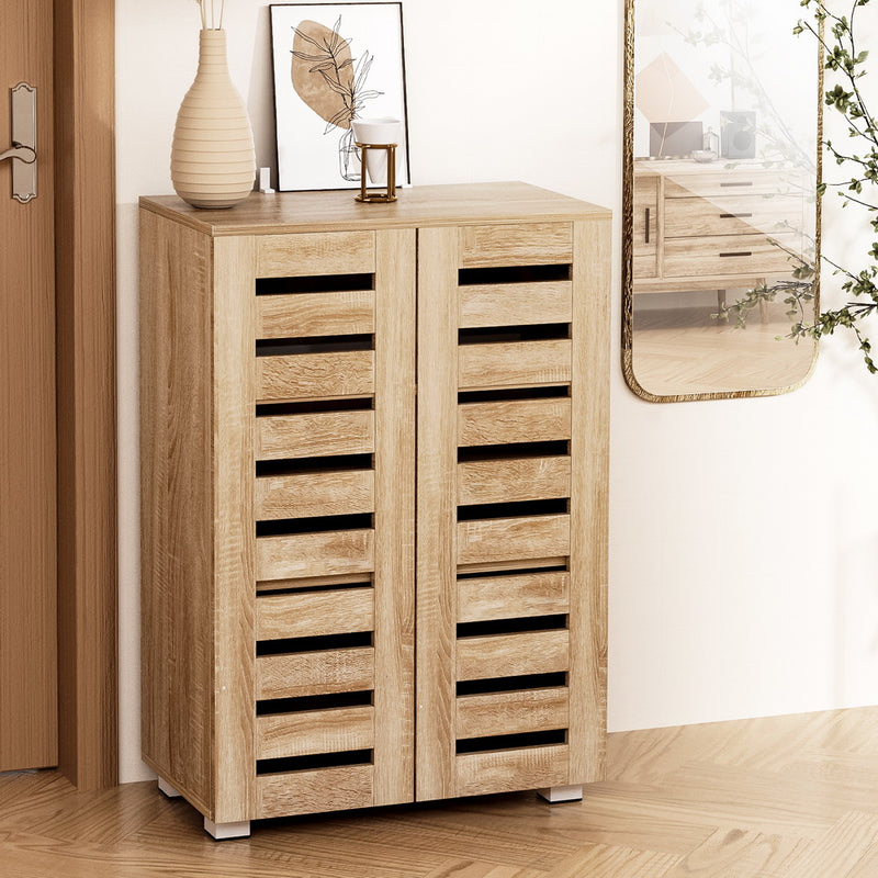 Artiss Shoe Rack Cabinet 20 Pairs 5-Tier Wood Storage