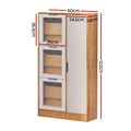 Artiss Shoe Rack Cabinet Mirror White 80cm