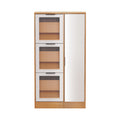 Artiss Shoe Rack Cabinet Mirror White 80cm