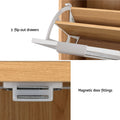 Artiss Shoe Rack Cabinet Mirror White 80cm