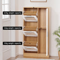 Artiss Shoe Rack Cabinet Mirror White 80cm