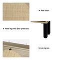 Artiss Shoe Rack Cabinet 2 Drawers Rattan 6 Pairs Storage