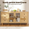 Artiss 150cm Buffet Sideboard Storage Cabinet Faux Drawer Pine