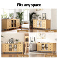 Artiss Buffet Sideboard Storage Cabinet Kitchen Cupboard Faux Drawer 150CM Pine