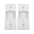 Artiss 2x Buffet Sideboard Hutch Pantry Cabinet Kitchen Storage BEINI White