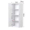 Artiss 2x Buffet Sideboard Cabinet Pantry Hutch Kitchen Storage Organiser White